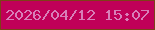 文字の大きさ：1、枠の色：7d4118、背景の色：c00058、文字の色：d87fb9 無料ブログパーツのブログ時計