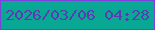 文字の大きさ：2、枠の色：7d41db、背景の色：09a895、文字の色：5b3ab3 無料ブログパーツのブログ時計
