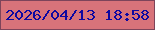 文字の大きさ：4、枠の色：7d445a、背景の色：d8737a、文字の色：0d08a1 無料ブログパーツのブログ時計