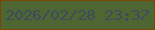 文字の大きさ：3、枠の色：7d4605、背景の色：4e6631、文字の色：3c4b5f 無料ブログパーツのブログ時計