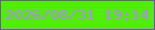 文字の大きさ：3、枠の色：7d49bf、背景の色：4fee04、文字の色：b487f5 無料ブログパーツのブログ時計