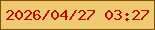 文字の大きさ：3、枠の色：7d4e10、背景の色：efca71、文字の色：b70d01 無料ブログパーツのブログ時計