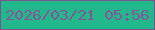 文字の大きさ：3、枠の色：7d528d、背景の色：21b98c、文字の色：865497 無料ブログパーツのブログ時計