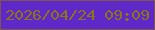 文字の大きさ：4、枠の色：7d544a、背景の色：5f29c9、文字の色：8c7418 無料ブログパーツのブログ時計