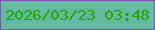 文字の大きさ：5、枠の色：7d54b3、背景の色：68b9a2、文字の色：1da800 無料ブログパーツのブログ時計