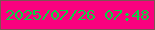 文字の大きさ：2、枠の色：7d5553、背景の色：fa017f、文字の色：09d243 無料ブログパーツのブログ時計