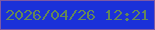文字の大きさ：4、枠の色：7d59a5、背景の色：1b31d9、文字の色：648758 無料ブログパーツのブログ時計