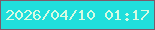 文字の大きさ：4、枠の色：7d5a69、背景の色：20dfdc、文字の色：d7fae2 無料ブログパーツのブログ時計