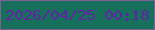 文字の大きさ：1、枠の色：7d6094、背景の色：17705c、文字の色：6122a6 無料ブログパーツのブログ時計