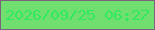 文字の大きさ：3、枠の色：7d6280、背景の色：71df6f、文字の色：2ee961 無料ブログパーツのブログ時計