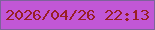 文字の大きさ：3、枠の色：7d629b、背景の色：c157d6、文字の色：981f25 無料ブログパーツのブログ時計