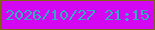 文字の大きさ：4、枠の色：7d6814、背景の色：d307f1、文字の色：33abc2 無料ブログパーツのブログ時計