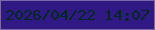 文字の大きさ：4、枠の色：7d69a9、背景の色：301984、文字の色：01291e 無料ブログパーツのブログ時計