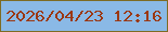 文字の大きさ：2、枠の色：7d6b24、背景の色：8ab9e6、文字の色：9b3812 無料ブログパーツのブログ時計