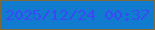 文字の大きさ：3、枠の色：7d6b3a、背景の色：117bcf、文字の色：3849f5 無料ブログパーツのブログ時計