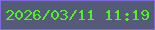 文字の大きさ：5、枠の色：7d6bdd、背景の色：545a78、文字の色：53f027 無料ブログパーツのブログ時計