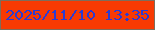 文字の大きさ：1、枠の色：7d6d5c、背景の色：f73a03、文字の色：2b3bd2 無料ブログパーツのブログ時計