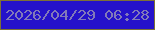 文字の大きさ：5、枠の色：7d7135、背景の色：2512ca、文字の色：8279b9 無料ブログパーツのブログ時計