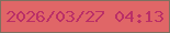 文字の大きさ：1、枠の色：7d7160、背景の色：e06667、文字の色：bb2f67 無料ブログパーツのブログ時計