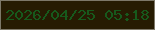 文字の大きさ：1、枠の色：7d7869、背景の色：261b02、文字の色：17591c 無料ブログパーツのブログ時計