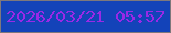 文字の大きさ：5、枠の色：7d787c、背景の色：1343b9、文字の色：9929e6 無料ブログパーツのブログ時計