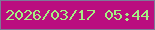 文字の大きさ：5、枠の色：7d7997、背景の色：ba0d7f、文字の色：a5ee82 無料ブログパーツのブログ時計