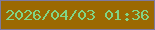 文字の大きさ：4、枠の色：7d79a0、背景の色：9b6901、文字の色：81d585 無料ブログパーツのブログ時計