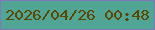 文字の大きさ：1、枠の色：7d79b9、背景の色：50a594、文字の色：5a4802 無料ブログパーツのブログ時計