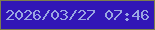 文字の大きさ：2、枠の色：7d7e4c、背景の色：3116b6、文字の色：99a6e2 無料ブログパーツのブログ時計
