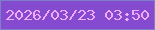 文字の大きさ：2、枠の色：7d7fc8、背景の色：844ad0、文字の色：f2aafb 無料ブログパーツのブログ時計