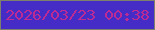 文字の大きさ：4、枠の色：7d806b、背景の色：452cc7、文字の色：bb2b93 無料ブログパーツのブログ時計