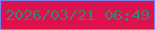 文字の大きさ：5、枠の色：7d80ee、背景の色：dc124d、文字の色：447c77 無料ブログパーツのブログ時計