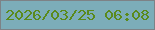 文字の大きさ：4、枠の色：7d8286、背景の色：7cadb9、文字の色：5a8a1b 無料ブログパーツのブログ時計