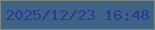 文字の大きさ：2、枠の色：7d8786、背景の色：3e6485、文字の色：273d93 無料ブログパーツのブログ時計