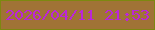 文字の大きさ：5、枠の色：7d8810、背景の色：a07336、文字の色：bb26d8 無料ブログパーツのブログ時計