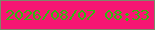 文字の大きさ：5、枠の色：7d8869、背景の色：f61673、文字の色：31b811 無料ブログパーツのブログ時計