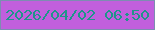 文字の大きさ：3、枠の色：7d8cb2、背景の色：c15fdd、文字の色：1e958a 無料ブログパーツのブログ時計