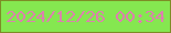 文字の大きさ：5、枠の色：7d8d26、背景の色：85e750、文字の色：dc81ad 無料ブログパーツのブログ時計