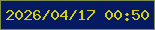 文字の大きさ：4、枠の色：7d8d4c、背景の色：051a60、文字の色：d4d00e 無料ブログパーツのブログ時計