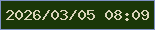 文字の大きさ：4、枠の色：7d90c3、背景の色：1b3707、文字の色：dad4b9 無料ブログパーツのブログ時計