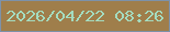 文字の大きさ：5、枠の色：7d92a9、背景の色：9f7e4b、文字の色：a4dcc0 無料ブログパーツのブログ時計