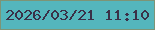 文字の大きさ：5、枠の色：7d9476、背景の色：54b6bd、文字の色：3a3048 無料ブログパーツのブログ時計