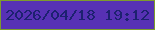文字の大きさ：2、枠の色：7d9b2c、背景の色：5731b4、文字の色：1d2170 無料ブログパーツのブログ時計