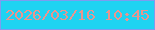 文字の大きさ：4、枠の色：7d9cf0、背景の色：1fd3f2、文字の色：eb958e 無料ブログパーツのブログ時計