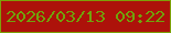 文字の大きさ：4、枠の色：7da008、背景の色：ad120a、文字の色：71a20c 無料ブログパーツのブログ時計