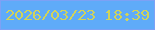 文字の大きさ：5、枠の色：7da1f5、背景の色：5fabf9、文字の色：d1d35a 無料ブログパーツのブログ時計