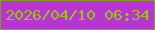 文字の大きさ：4、枠の色：7da21a、背景の色：b735d3、文字の色：99c50d 無料ブログパーツのブログ時計