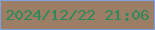 文字の大きさ：4、枠の色：7da3e3、背景の色：9c7d65、文字の色：2d8a58 無料ブログパーツのブログ時計