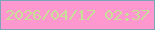 文字の大きさ：1、枠の色：7da4b9、背景の色：ff98cf、文字の色：c8e096 無料ブログパーツのブログ時計
