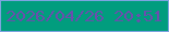 文字の大きさ：5、枠の色：7da4e0、背景の色：019d7e、文字の色：6a4ead 無料ブログパーツのブログ時計